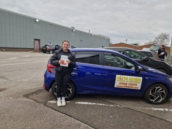 Lucy Mardle Congratulations to Lucy Mardle who passed her Test First Time Today Monday 8th January 2024 at Leighton Buzzard  test centre in Own car with only Two driving fault. With a little bit of help from mark at mksom .Safe driving from all at www.MKSOM.com