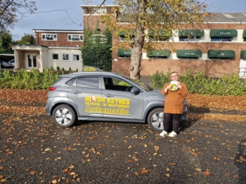 Congratulations to Barbara  who passed her Test Today Saturday 15th October 2022 at Bletchley test centre in our Electric / automatic Hyundai Kona. with some help from mark at mksom .Safe driving from all at www.MKSOM.com #drivinglessons #drivinglessonsmiltonkeynes #automaticdrivinglessons #femaledrivinginstructor #electricdrivingschool