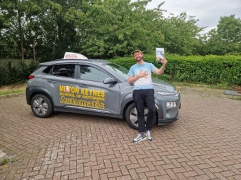 Jack White<br />
Well Done to Jack  on passing his Automatic Practical driving test Today Monday 31st July 2023.in Bletchley Test Centre with only two driving faults . We Wish him all the very best and safe driving. Thank you for using Milton Keynes school of motoring as your training provider.<br />
www.mksom.com.<br />
Both Female and Male instructors, Automatic and Manual. <br />
office: 01908732175<br />
www.MKSOM.com