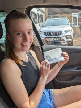 Congratulations to Poppy who passed her Test First Attempt Today with Zero Fault on  Friday 8th September 2023 at Northampton test centre. with our instructor Vicky at Milton Keynes School of Motoring . All the best from MKSOM #drivinglessons #drivinglessonsmiltonkeynes #automaticdrivinglessons #femaledrivinginstructor #electricdrivingschool.